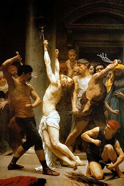 Segundo Misterio Doloroso: La flagelación de Jesús atado a la columna