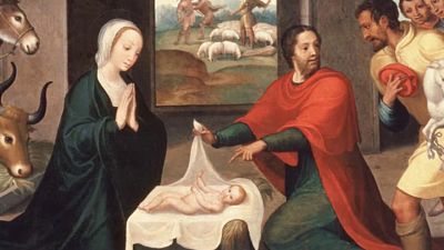 Tercer Misterio Gozoso: El nacimiento del Hijo de Dios en el portal de Belén