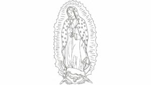 Las 4 apariciones de la Virgen de Guadalupe para Colorear